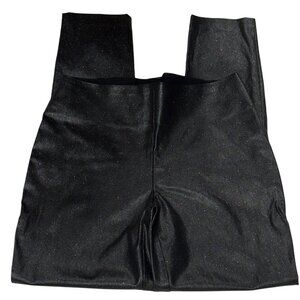 VERSONA Womens Contemporary Black Glittery Pants Stretch  Size 10